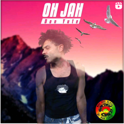 DJ facing a crowd at his deck. Photo with a purple hue